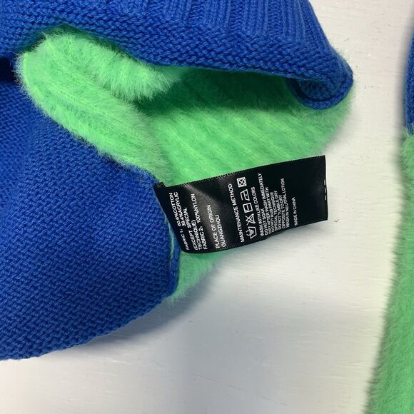 Soft Green Blue Standby Sweater ACREDITO QUE O SANGE Size M - Picture 10 of 13